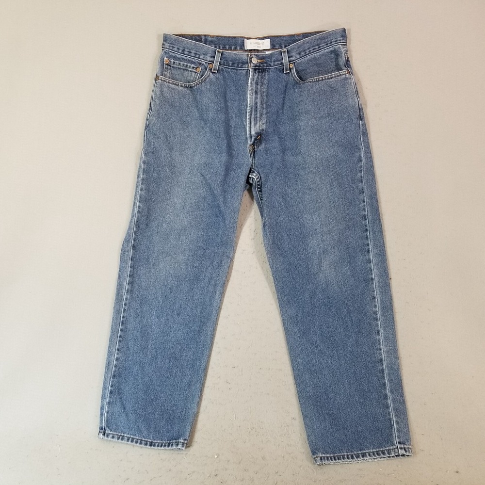 Levi's 550 jeans men's 38x30 relaxed fit straight blue denim‎ pants
